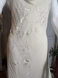 Fairytale White Chiffon Short Prom Dress Vintage Applique Beading Party Dresses HZ1024