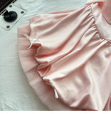 Spring Pool Party Dress Pink Satin A-Line Short Prom Dress for Birthday &Homecoming HZ1024