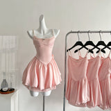 Spring Pool Party Dress Pink Satin A-Line Short Prom Dress for Birthday &Homecoming HZ1024