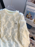 Thickened Fringe Crew Neck long sleeve sweater HZ1024