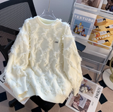 Thickened Fringe Crew Neck long sleeve sweater HZ1024