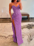 Sequins Mermaid Prom Dress With Beading HZ1024