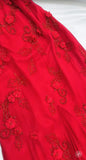 Fairytale Red Chiffon Prom Dress for Party&Birthday Glitter Beaded Applique Evening Gown HZ1024