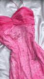 Princess Style Beaded Chiffon Prom Dress for Party Glitter 90s Retro A-Line Evening Gown HZ1024