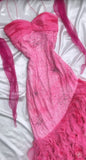 Princess Style Beaded Chiffon Prom Dress for Party Glitter 90s Retro A-Line Evening Gown HZ1024