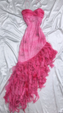 Princess Style Beaded Chiffon Prom Dress for Party Glitter 90s Retro A-Line Evening Gown HZ1024