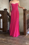 Pink Spaghetti Strap Beaded Long Prom Dress Formal Evening Gowns HZ1024