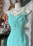 Mint Green Spaghetti Strap Chiffon Lace Bodycon Prom Dress Elegant Party Dress HZ1024