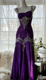 Spaghetti Straps Apricot Beaded Chiffon Mermaid Gowns Vintage Backless Prom Dress HZ1024