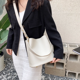 soft leather commuter bucket bag HZ1024