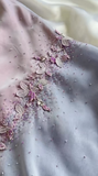 Purple Spaghetti Straps Sheath Sparkling Beaded Chiffon Short Prom Dresses Applique Party Dresses HZ1024