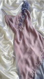 Purple Spaghetti Straps Sheath Sparkling Beaded Chiffon Short Prom Dresses Applique Party Dresses HZ1024