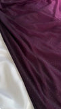 Grape One Shoulder Shiny Chiffon Sheath Elegant Party Dress with Ruffles HZ1024