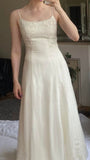 Apricot Spaghetti Straps Chiffon Empire Dress Shiny Beaded Long Simple Formal Evening Dress HZ1024