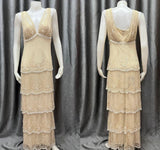 Pearl White V-neck Chiffon Beaded Evening Dresses Simple Wedding Guest Dresses with Embroidered Appliques HZ1024