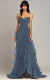 Dark Green A-Line Sweetheart Tulle Layered Long Prom Dresses Formal Evening Dress HZ1024