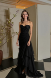 Dark Green A-Line Sweetheart Tulle Layered Long Prom Dresses Formal Evening Dress HZ1024