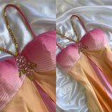 Spaghetti Straps Chiffon Colorful Party Dress Gothic Short Prom Dress Homecoming Dresses HZ1024