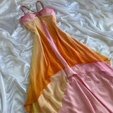 Spaghetti Straps Chiffon Colorful Party Dress Gothic Short Prom Dress Homecoming Dresses HZ1024