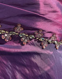 Strapless Mermaid Taffeta Long Prom Dresses Purple Long Formal Dresses Elegant Evening Dresses with Beadings HZ1024
