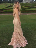 Sweetheart Neck Mermaid Lace Appliques Formal Evening Dresses Long Prom Dresses HZ1024