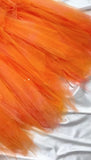 Orange Strapless Short Sweetheart Neck Tulle A-Line Short Prom Evening Dress Homecoming Dress HZ1024