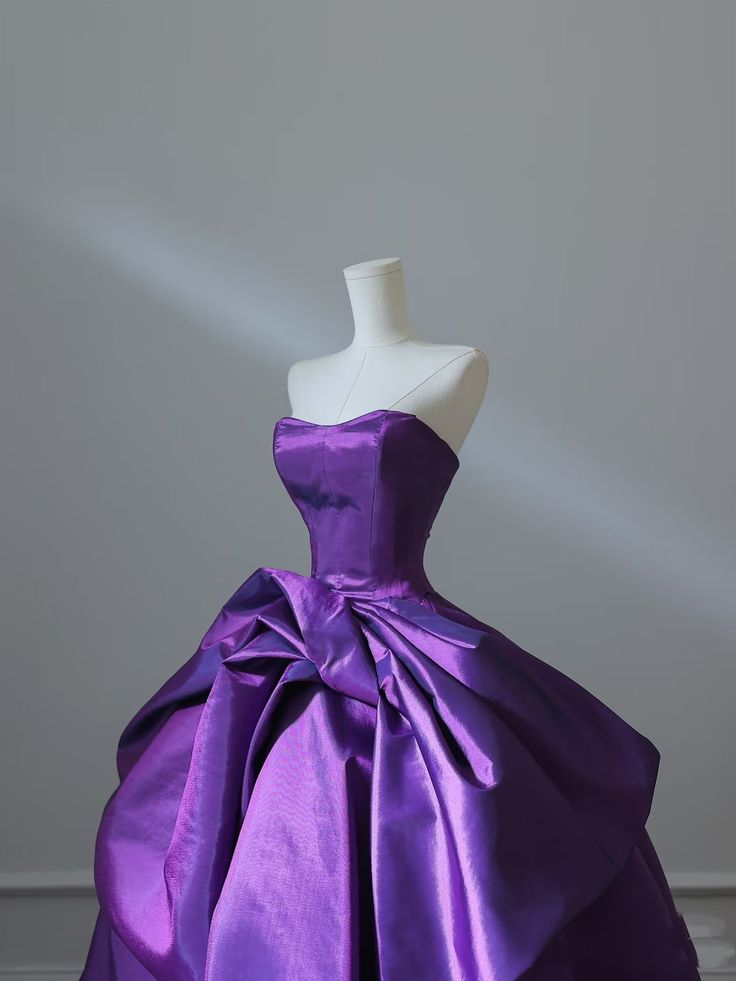 Satin Purple Long Prom Dress?? Sweetheart Evening Gown for Special Ocassion Quinceanera Dress HZ1024