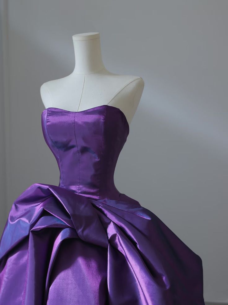 Satin Purple Long Prom Dress?? Sweetheart Evening Gown for Special Ocassion Quinceanera Dress HZ1024