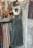 Halter Black Grey Sheath Backless Long Party Dress Cocktail Dress HZ1024