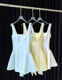 Square Neck A-line Backless Birthday Dress Bow Short Prom Dress Sweet Homecoming Dress HZ1024