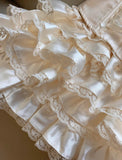 Spaghetti Straps Satin Lace Satin Short Prom Dresses Cute A-Line Two-Piece Homecoming Dress HZ1024