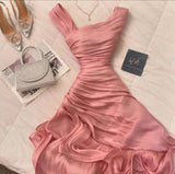 Pink A-Line Chiffon Party Dresses HZ1024