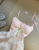 Satin A-line Homecoming Dress Lace Spaghetti Strap Short Prom Dress for Party HZ1024