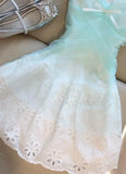 Blue Tulle Unique Lace Strap Short Party Dresses Homecoming Dress HZ1024