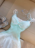 Blue Tulle Unique Lace Strap Short Party Dresses Homecoming Dress HZ1024