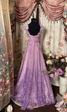 Purple Chiffon Applique Sweetheart A-Line Long Prom Dresses Formal Evening Gown HZ1024