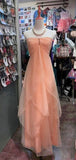 Yellow Chiffon Cocktail Party Dresses Halter Neck Sleeveless Guest Dresses HZ1024
