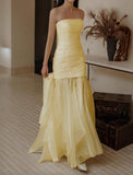 Off Shoulder Strapless Mermaid Long Evening Dress Gorgeous Party Dress HZ1024