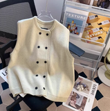 Breasted Knitted Vest Sweater HZ1024