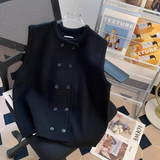 Breasted Knitted Vest Sweater HZ1024