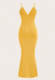 Spaghetti Strap Bodycon V Neck Party Dress HZ1024