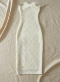 Sexy Strapless Chiffon Bodycon Party Dress with Slits HZ1024