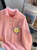 style polo collar sweet loose sweater HZ1024