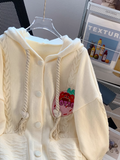loose hooded cardigan sweater HZ1024