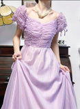 Retro V-neck Chiffon Birthday Party Dress Sweet 16 Dress HZ1024