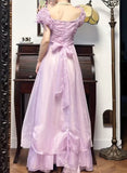 Retro V-neck Chiffon Birthday Party Dress Sweet 16 Dress HZ1024