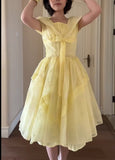 Yellow A-Line Fashion Dress HZ1024