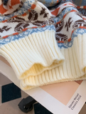 Fair Isle Vintage Deer Jacquard Sweater HZ1024