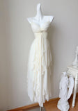 Spaghetti Straps Chiffon A-Line Short Prom Dresses Birthday Party Dress HZ1024