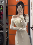one shoulder slim dress HZ1024